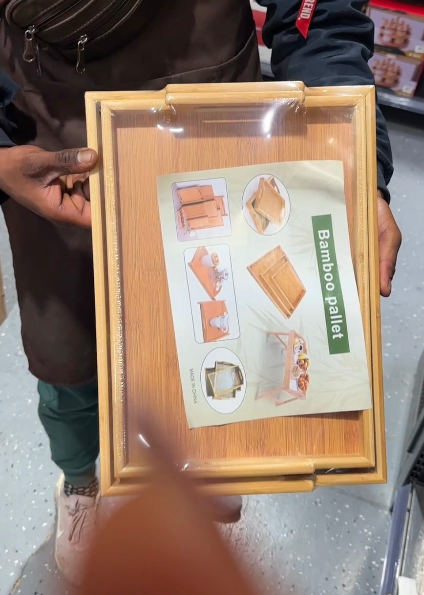 Bamboo Serving Tray Set – Multi-Purpose Pallet