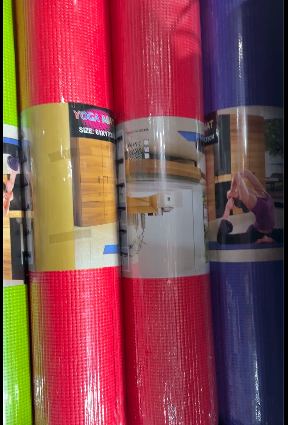 Colorful non-slip yoga mats for fitness and home workouts
